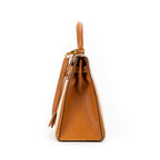 Handbag Kelly Sellier 32 Beige Toile H Canvas/Courchevel Leather