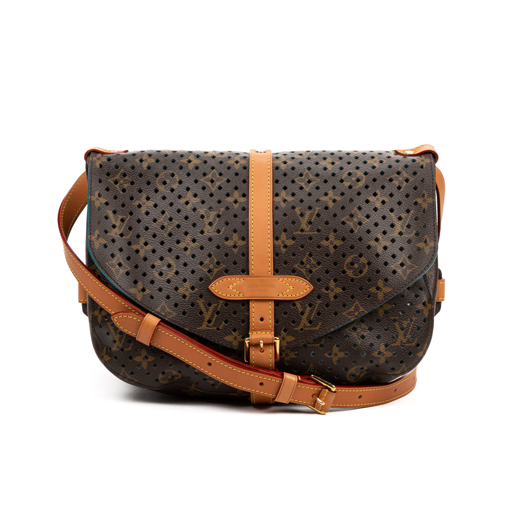 Handbag Ltd. Ed. Sofia Coppola Perforated Saumur 30 Brown Perforated Monogram Canvas