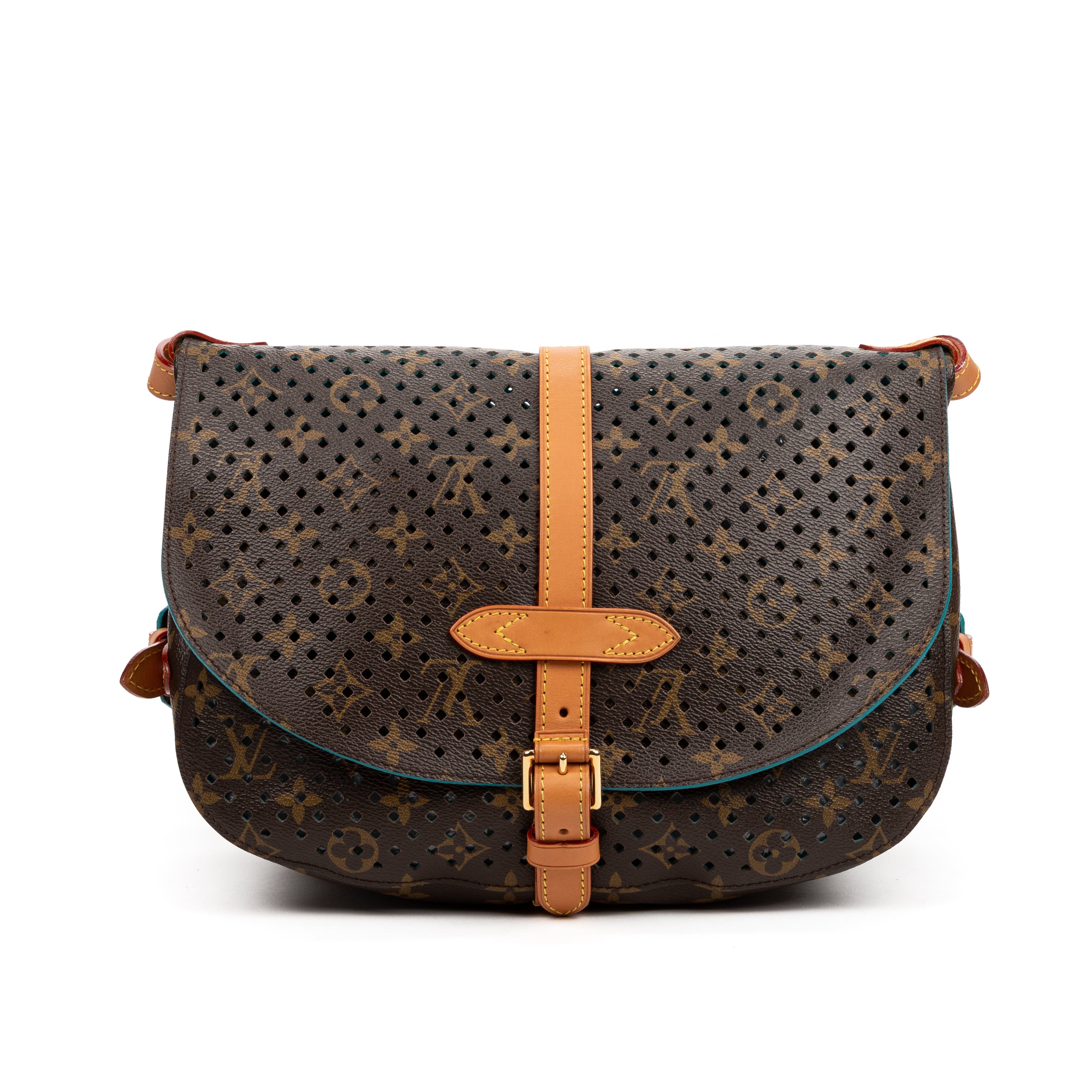 Handbag Ltd. Ed. Sofia Coppola Perforated Saumur 30 Brown Perforated Monogram Canvas