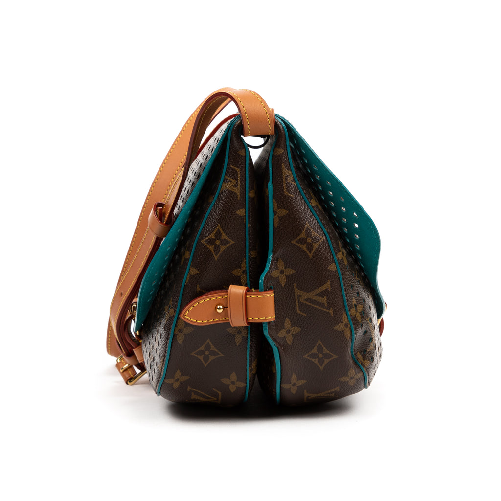 Handbag Ltd. Ed. Sofia Coppola Perforated Saumur 30 Brown Perforated Monogram Canvas