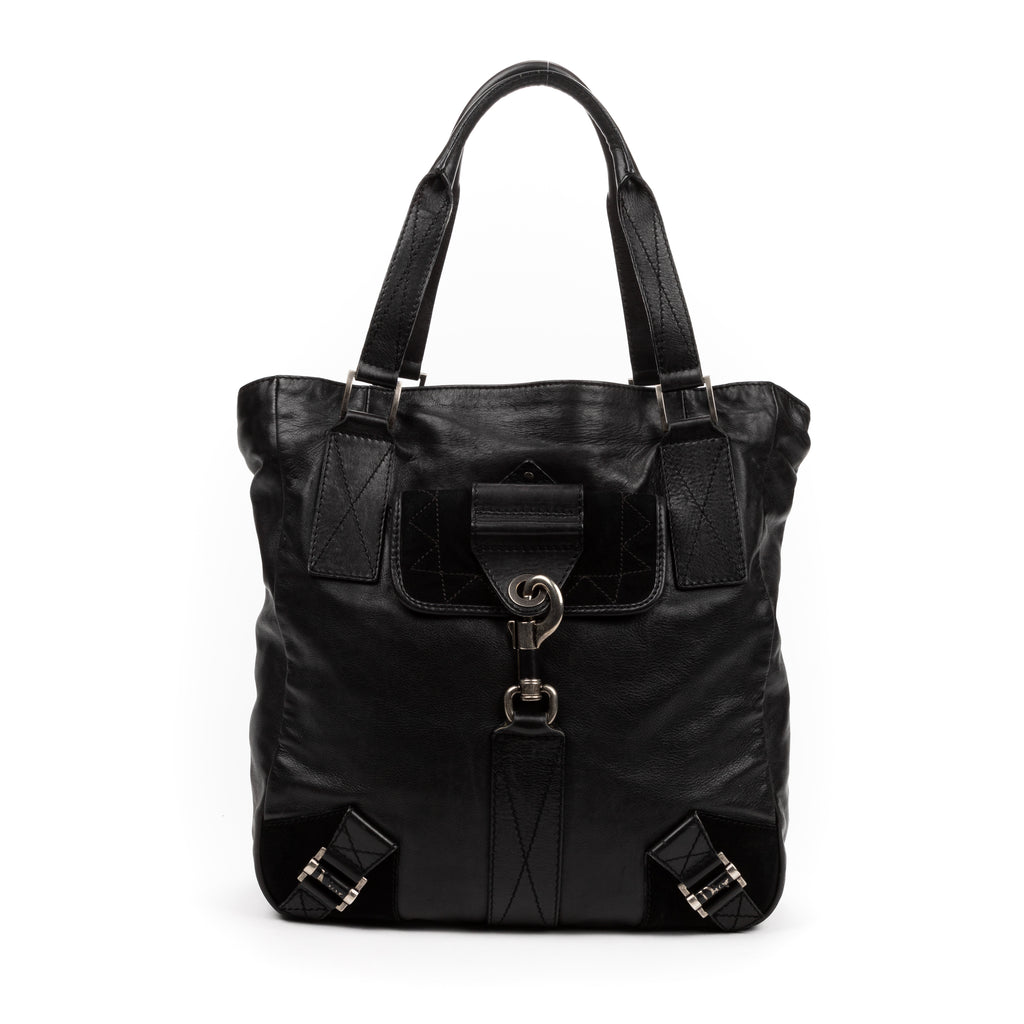 Handbag Cabas Rebelle Black Calfskin Leather