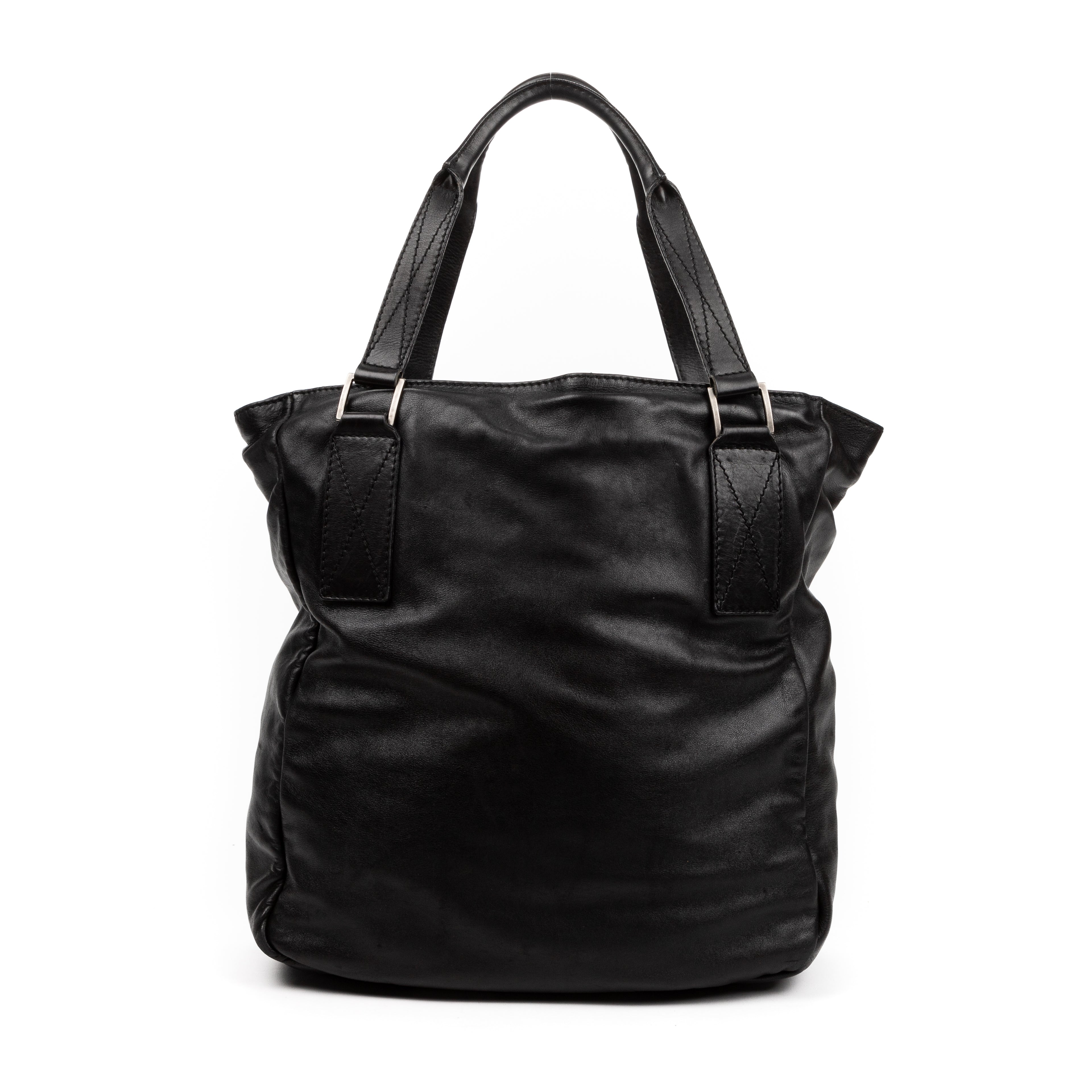 Handbag Cabas Rebelle Black Calfskin Leather