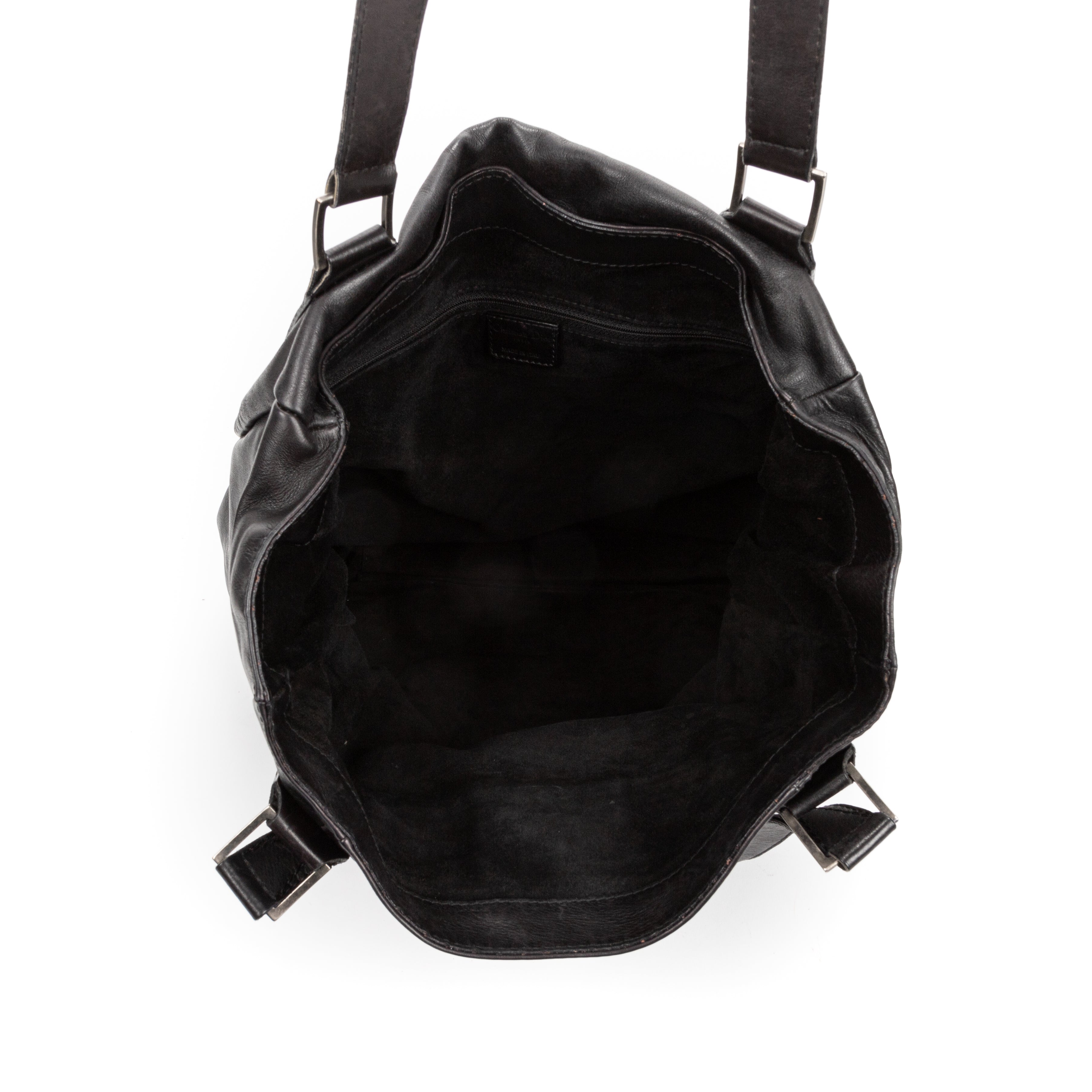 Handbag Cabas Rebelle Black Calfskin Leather