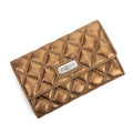 Handbag Ltd. Ed. Vintage Paris-New York Flap Wallet Gold Calfskin Quilted Leather