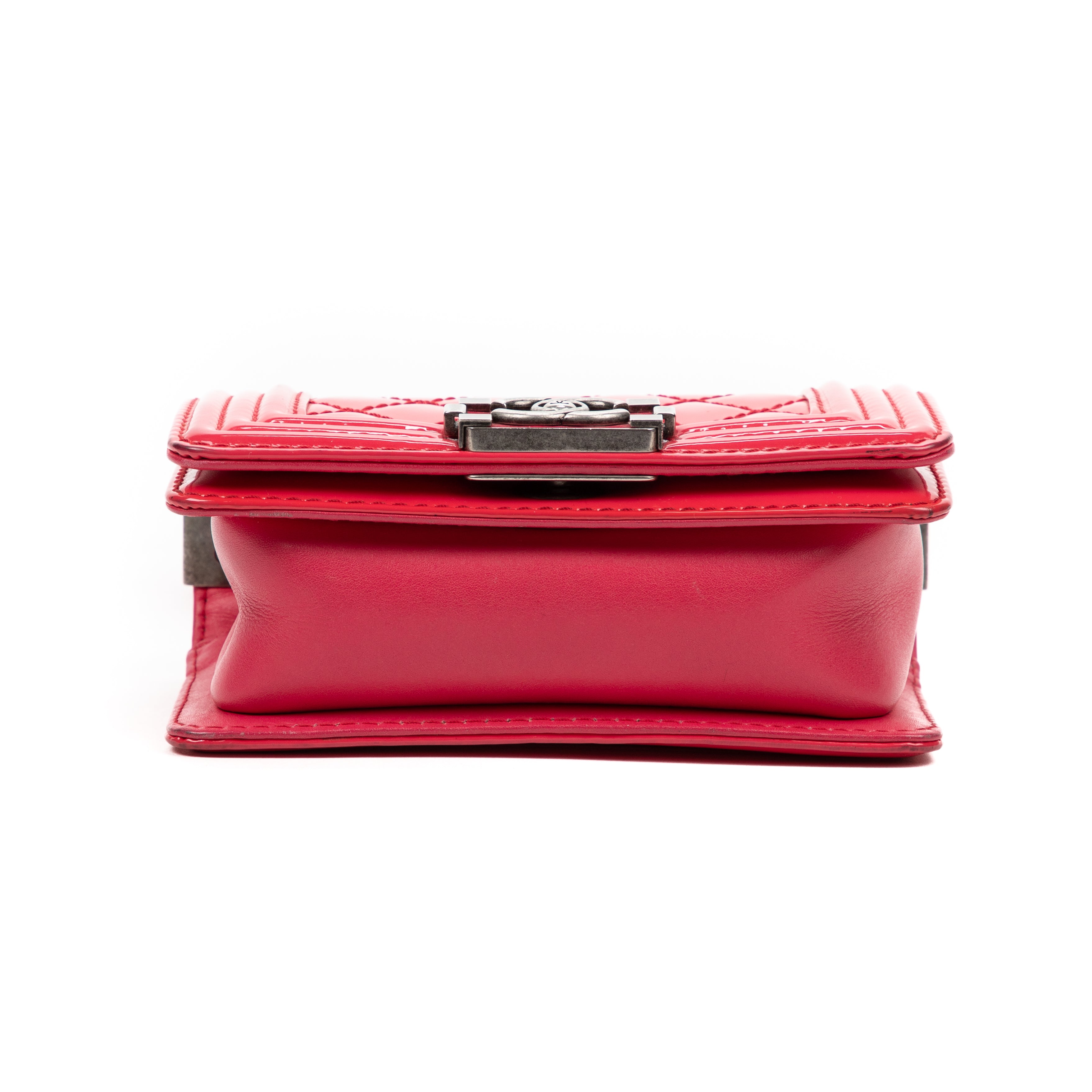 Shoulder Bag Mini Boy Mini Pink Patent Quilted Leather