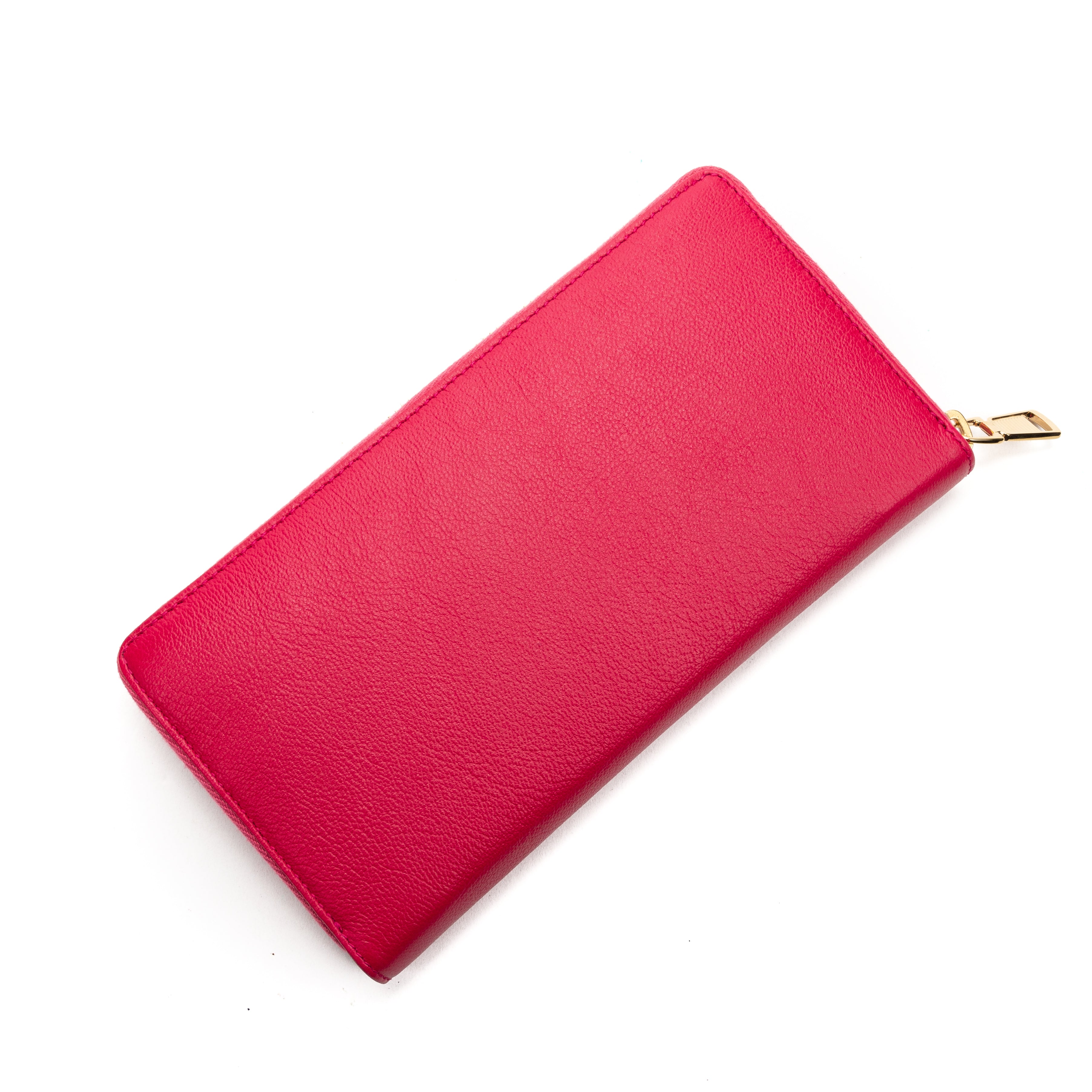 Wallet Portefeuille Pink Calfskin Leather