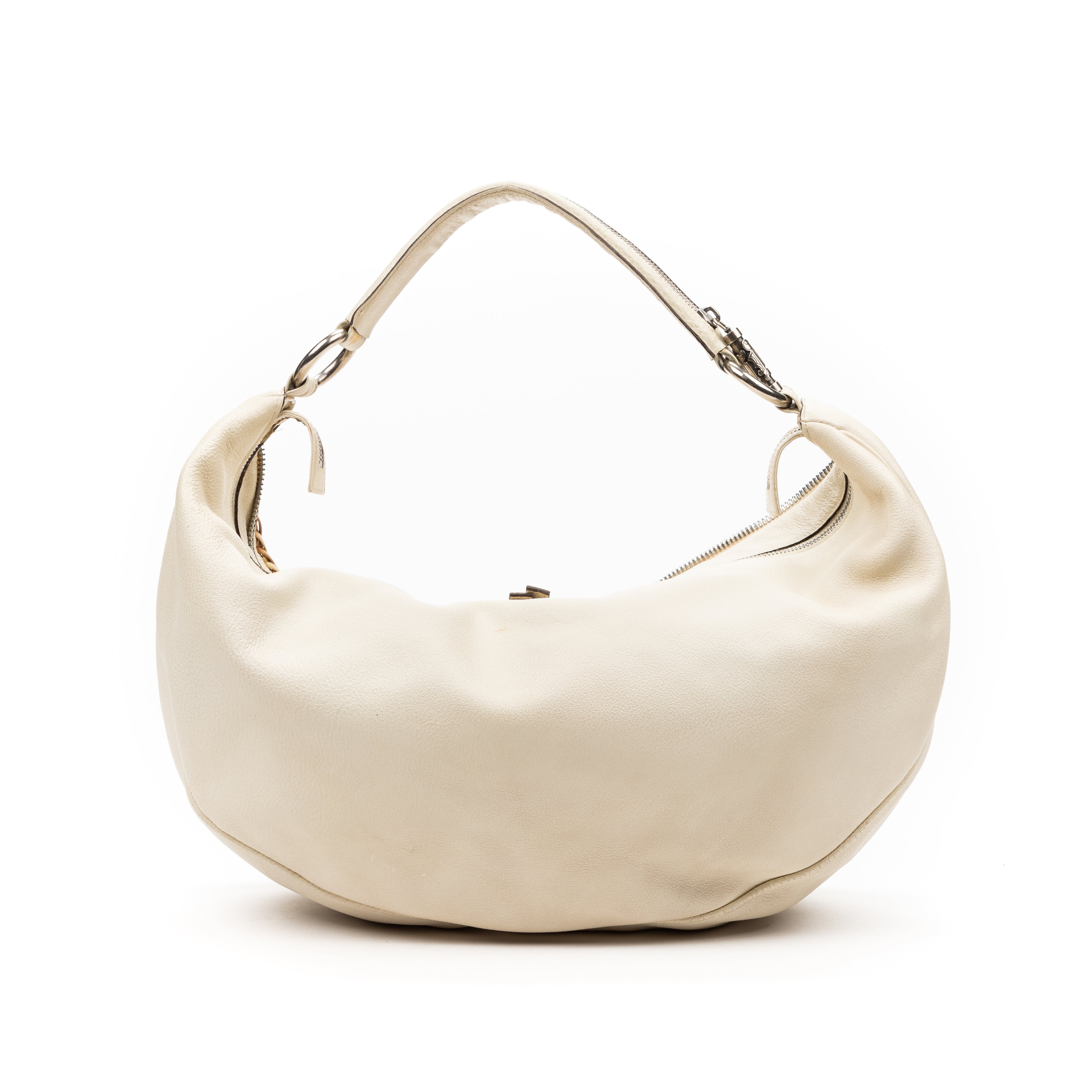 Handbag Hobo White Calfskin Vitello leather