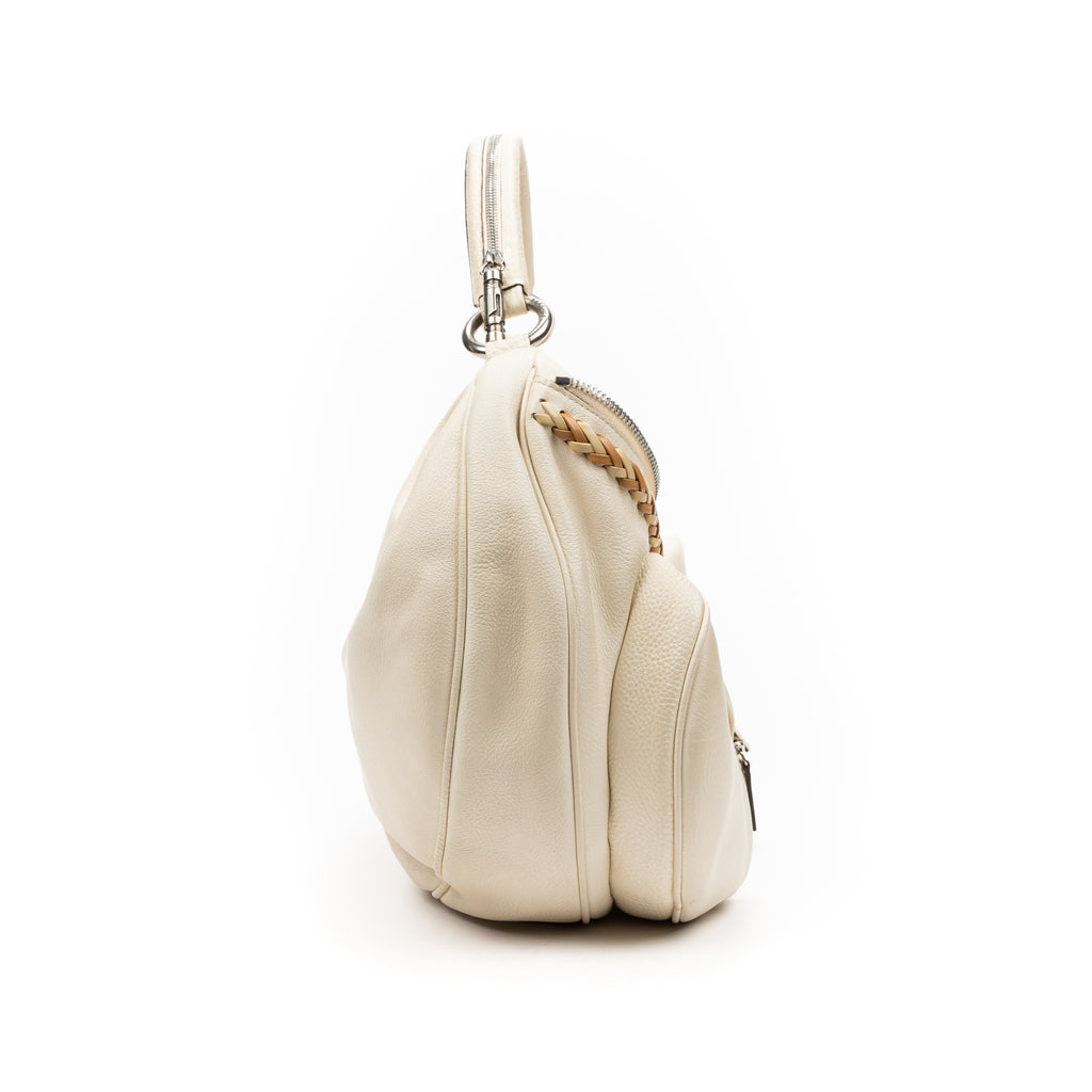 Handbag Hobo White Calfskin Vitello leather