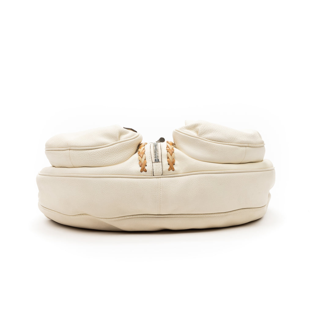 Handbag Hobo White Calfskin Vitello leather