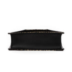 Handbag Betty Flap Mini Black Leopard Embroidered Canvas