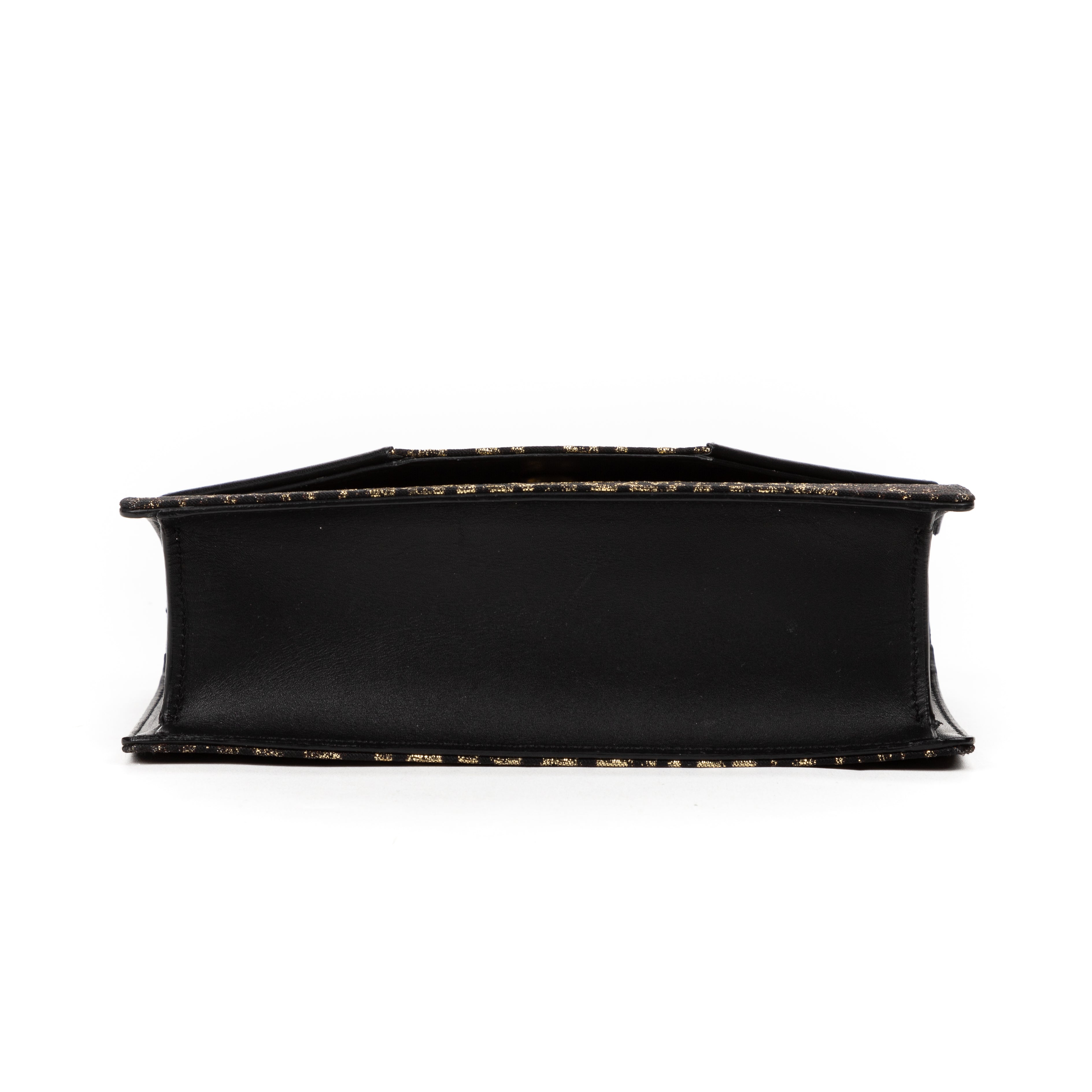 Handbag Betty Flap Mini Black Leopard Embroidered Canvas