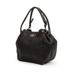 Shoulder Bag Vintage Bucket Selleria Bag Dark Brown Selleria Leather