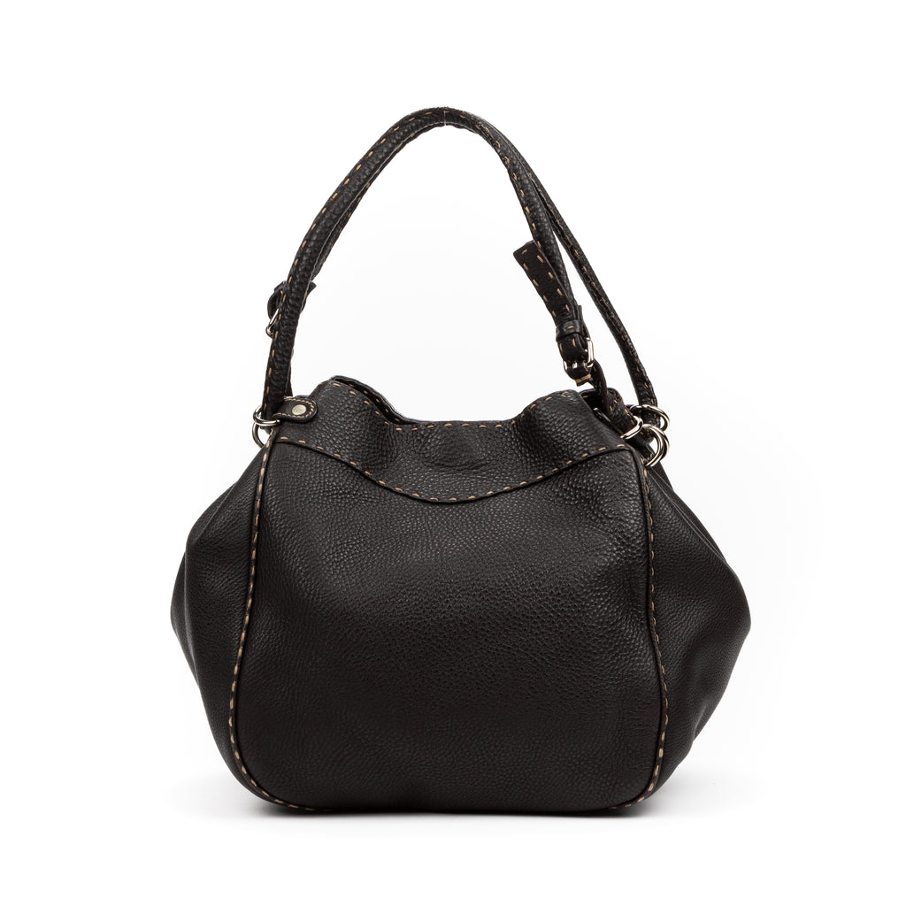Shoulder Bag Vintage Bucket Selleria Bag Dark Brown Selleria Leather