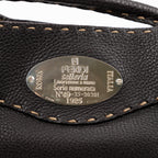 Shoulder Bag Vintage Bucket Selleria Bag Dark Brown Selleria Leather