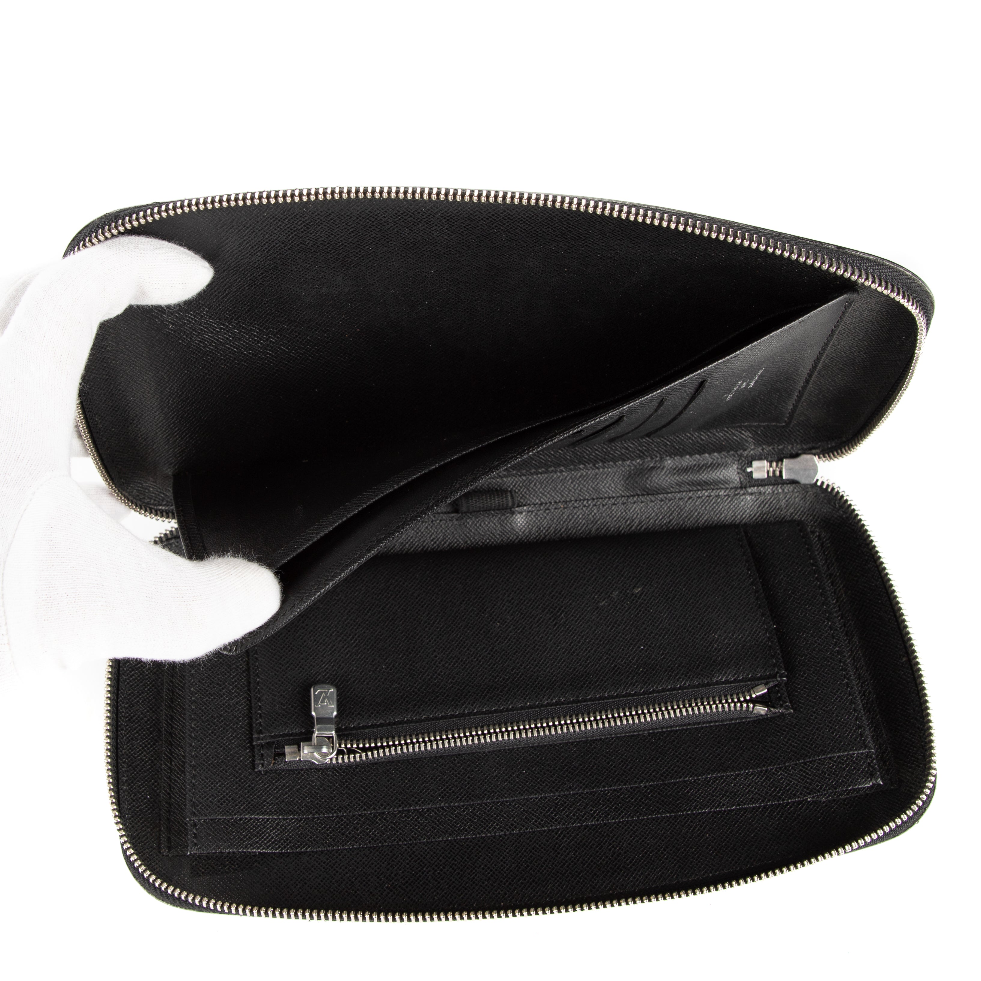 Wallet Atoll Organizer Graphite Taiga Leather