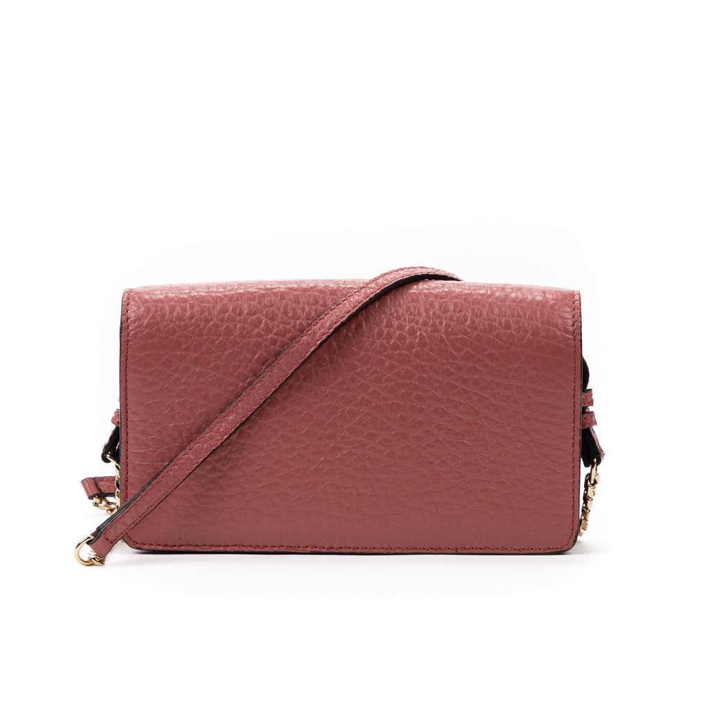 Wallet Wallet On Chain Pink Calfskin Leather