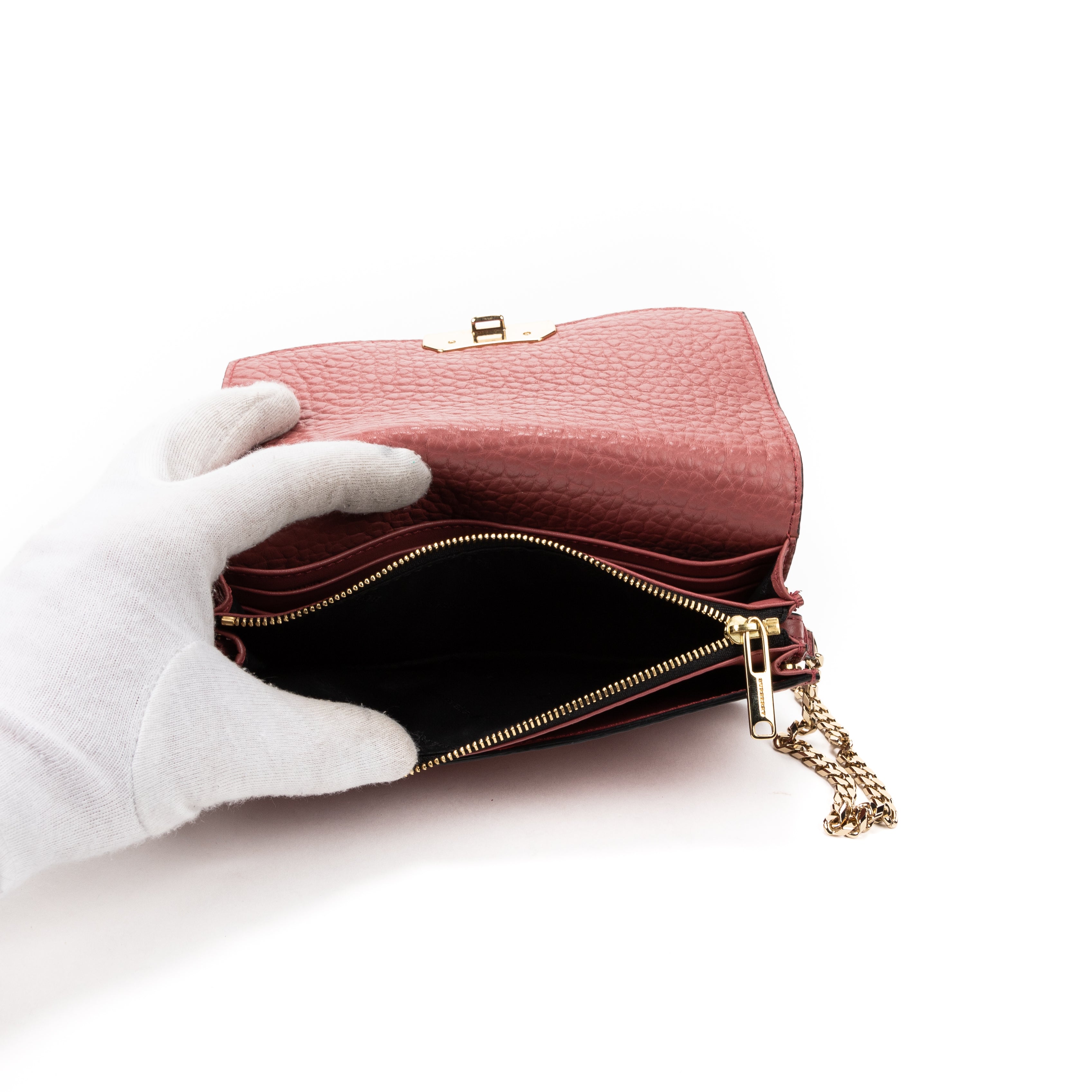 Wallet Wallet On Chain Pink Calfskin Leather
