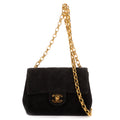 Shoulder bag Square Classic Flap Mini Black Suede Leather