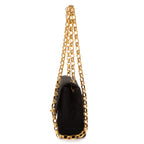 Shoulder bag Square Classic Flap Mini Black Suede Leather