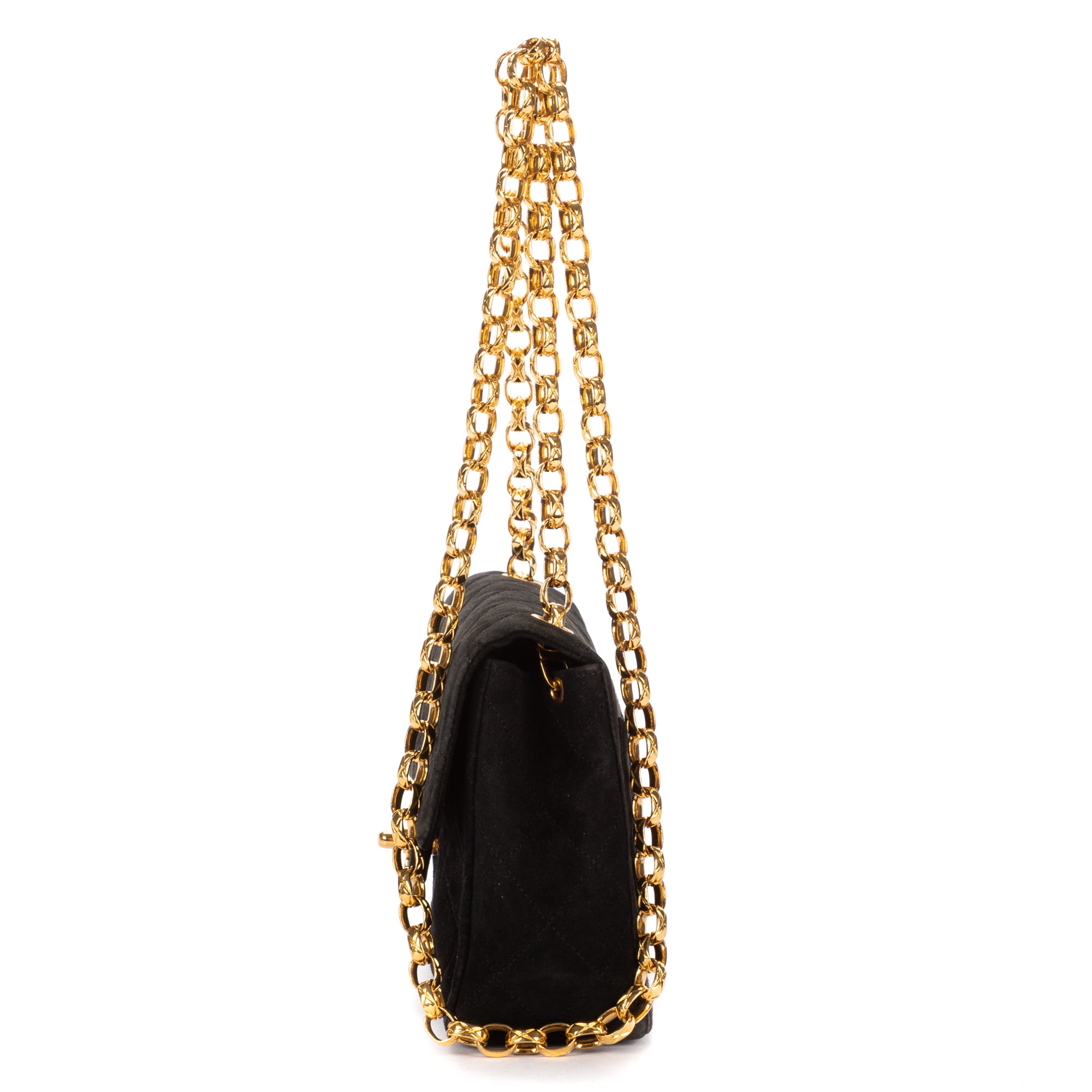 Shoulder bag Square Classic Flap Mini Black Suede Leather