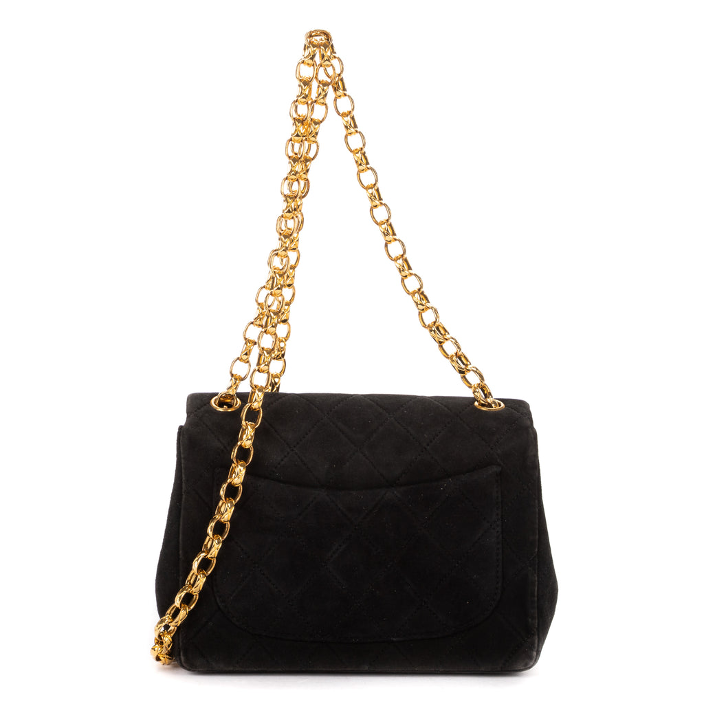 Shoulder bag Square Classic Flap Mini Black Suede Leather