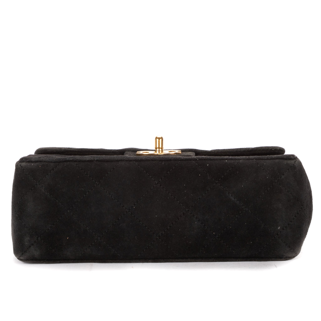 Shoulder bag Square Classic Flap Mini Black Suede Leather