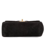 Shoulder bag Square Classic Flap Mini Black Suede Leather