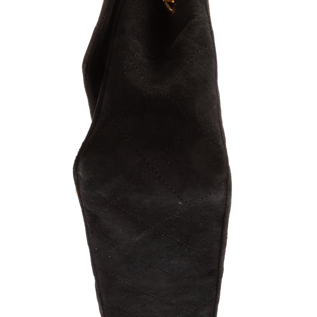 Shoulder bag Square Classic Flap Mini Black Suede Leather