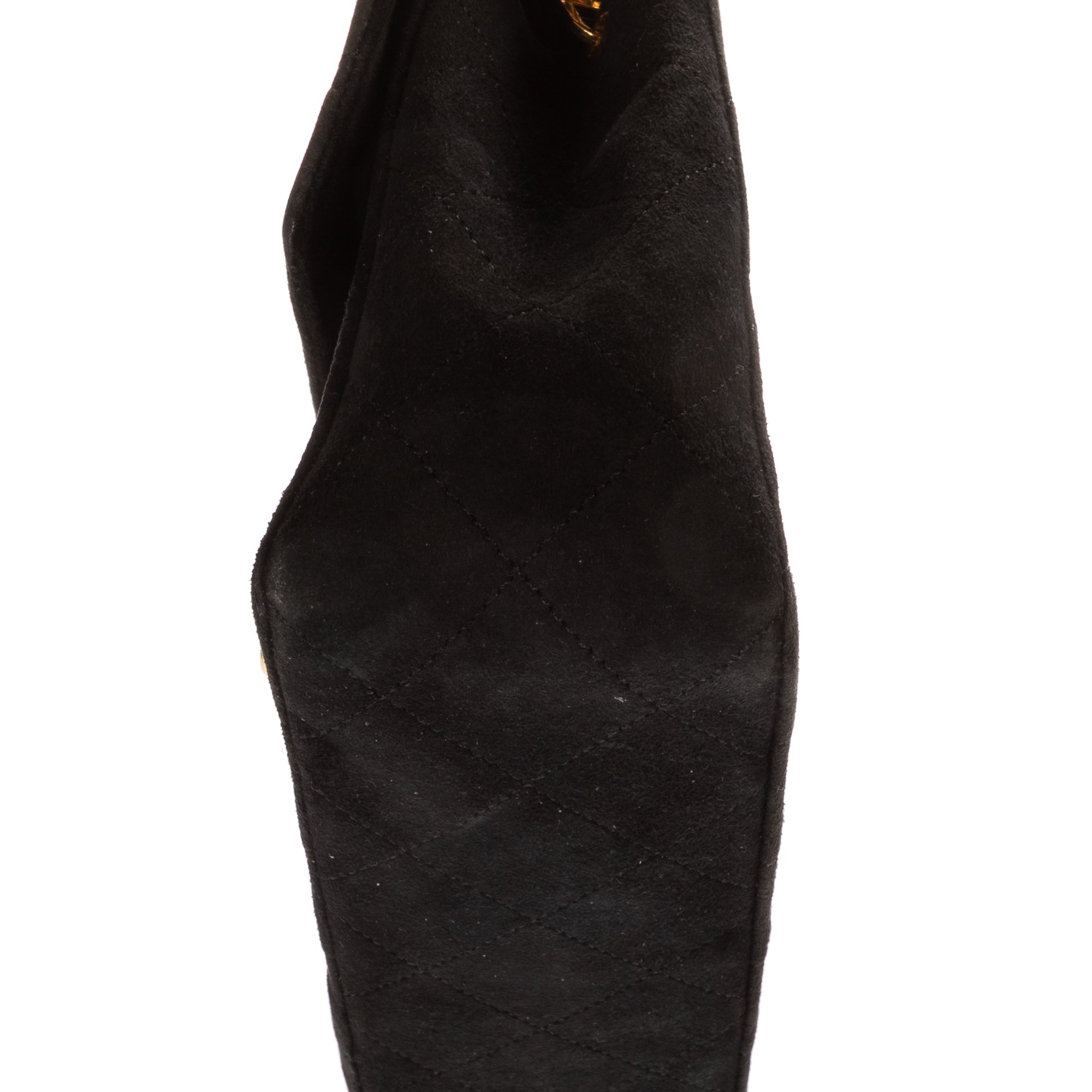 Shoulder bag Square Classic Flap Mini Black Suede Leather