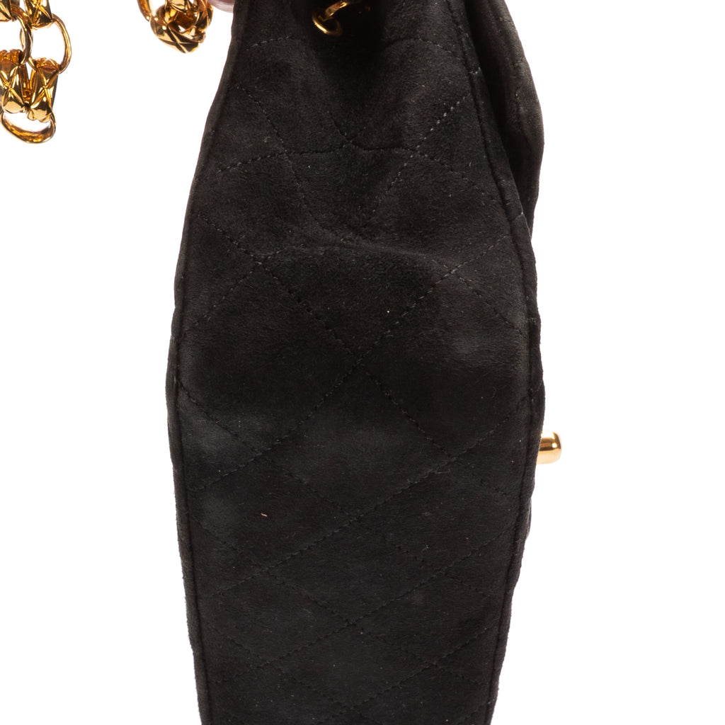 Shoulder bag Square Classic Flap Mini Black Suede Leather