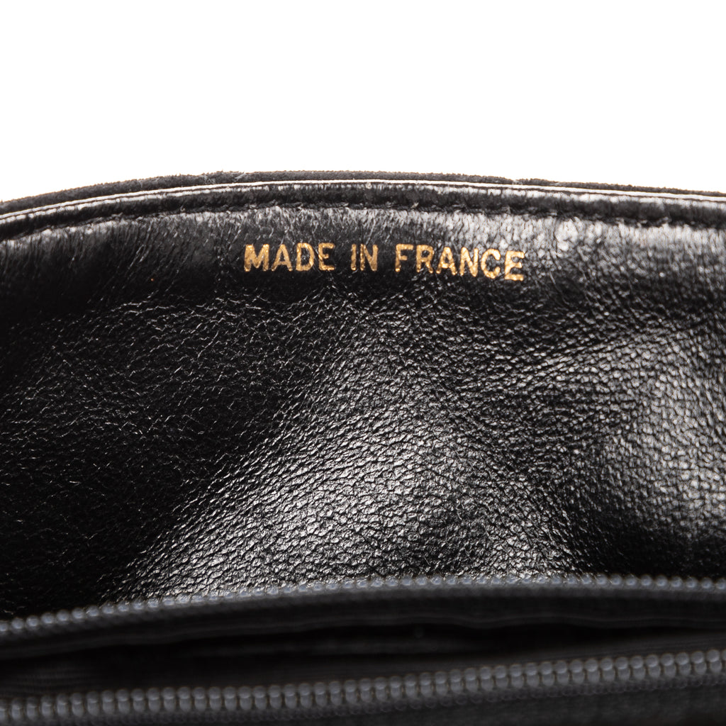 Shoulder bag Square Classic Flap Mini Black Suede Leather