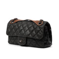 Shoulder Bag Vintage Flap 26 Grey Calfskin Quilted Leather