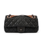 Shoulder Bag Vintage Flap 26 Grey Calfskin Quilted Leather