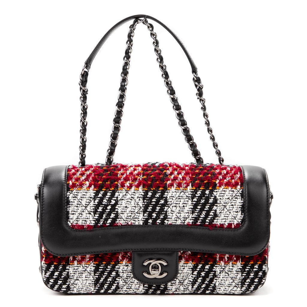 Shoulder Bag Timeless Black Tweed Canvas