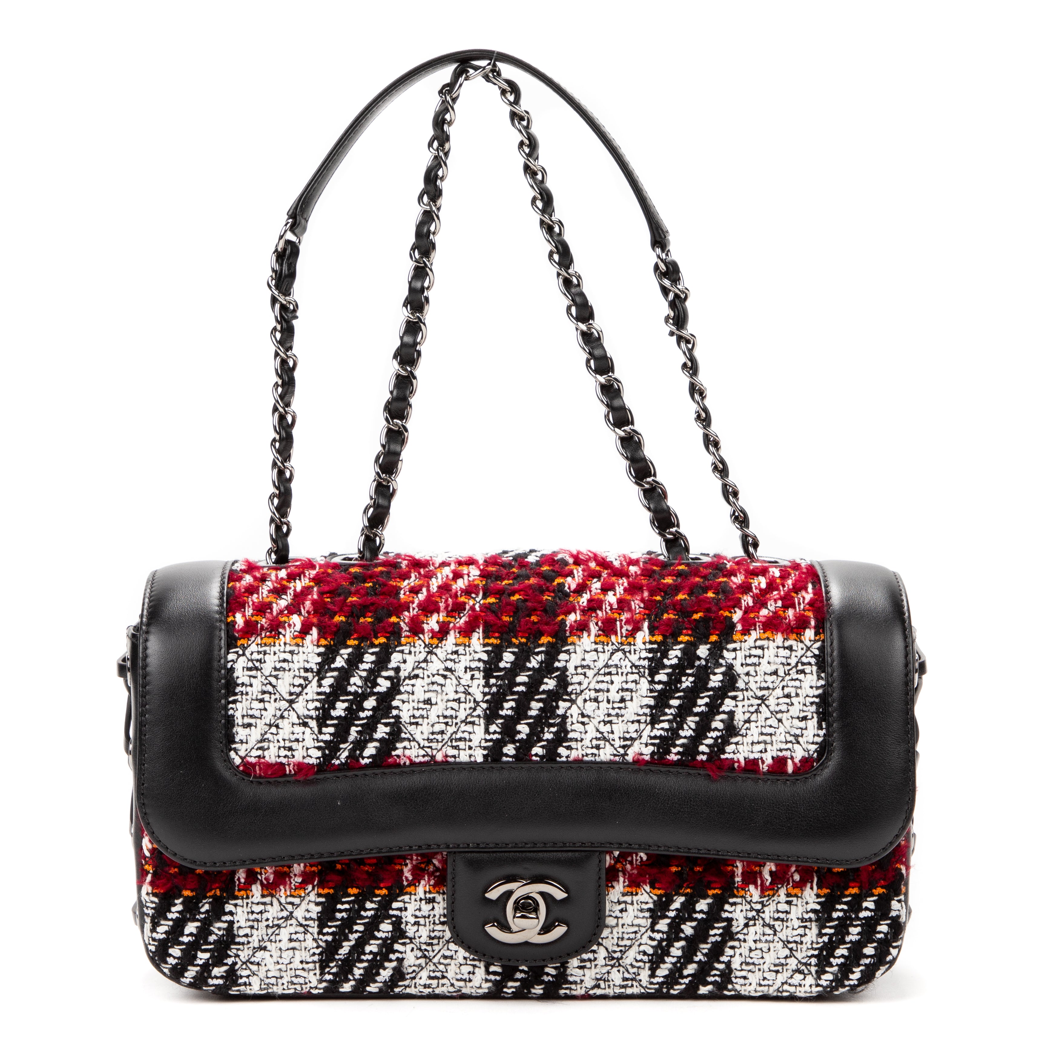 Shoulder Bag Timeless Black Tweed Canvas