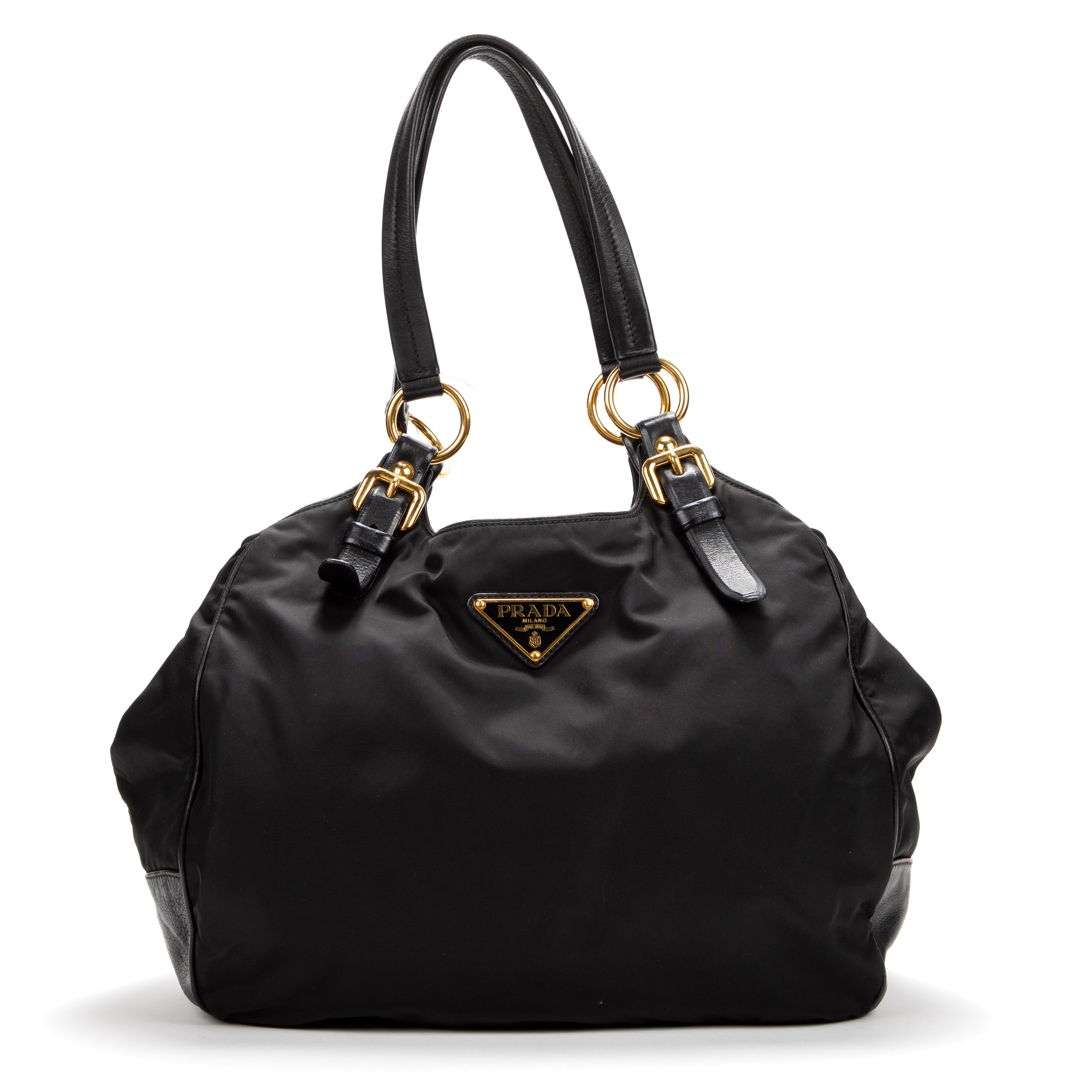 Shoulder Bag Big hobo Black Nylon Canvas