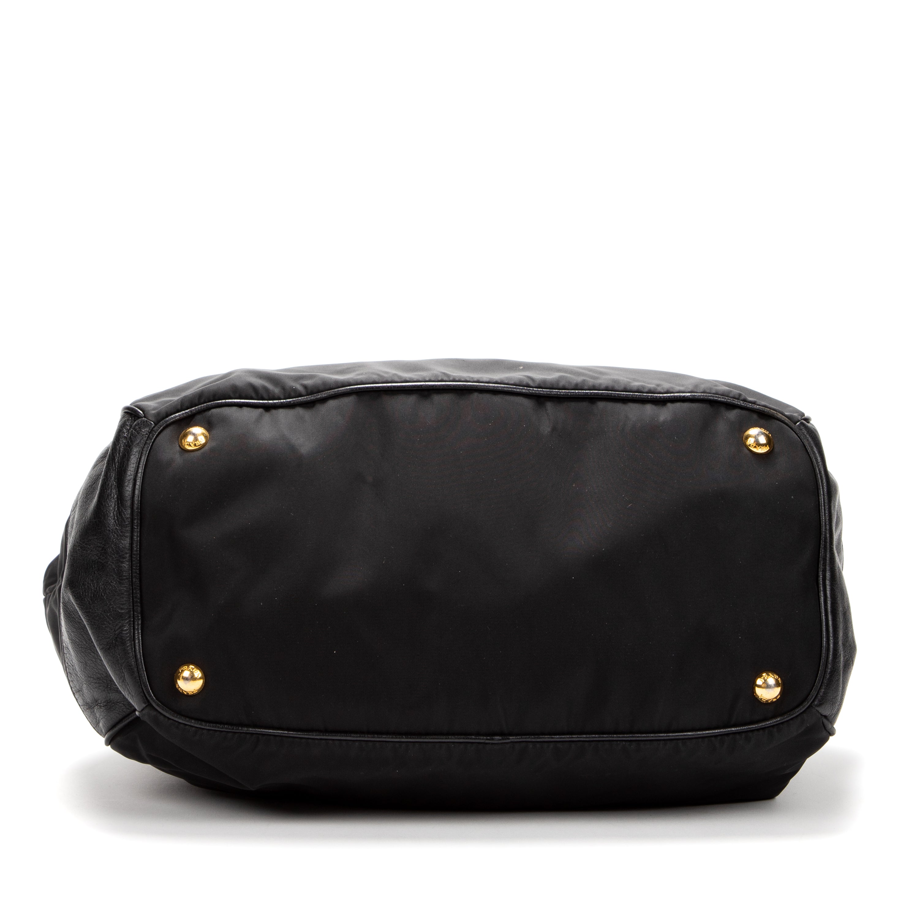 Shoulder Bag Big hobo Black Nylon Canvas