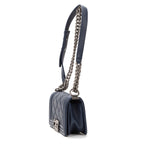 Shoulder Bag Reverso Boy Medium Blue Calfskin Leather