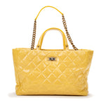 Handbag Reissue Top Handle Shopper Yellow Aged Calfskin Leather