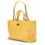 Handbag Reissue Top Handle Shopper Yellow Aged Calfskin Leather