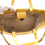 Handbag Reissue Top Handle Shopper Yellow Aged Calfskin Leather