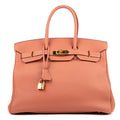 Handbag Birkin 35 Crevette Togo Leather