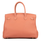 Sac à main Birkin 35 Cuir Togo Crevette