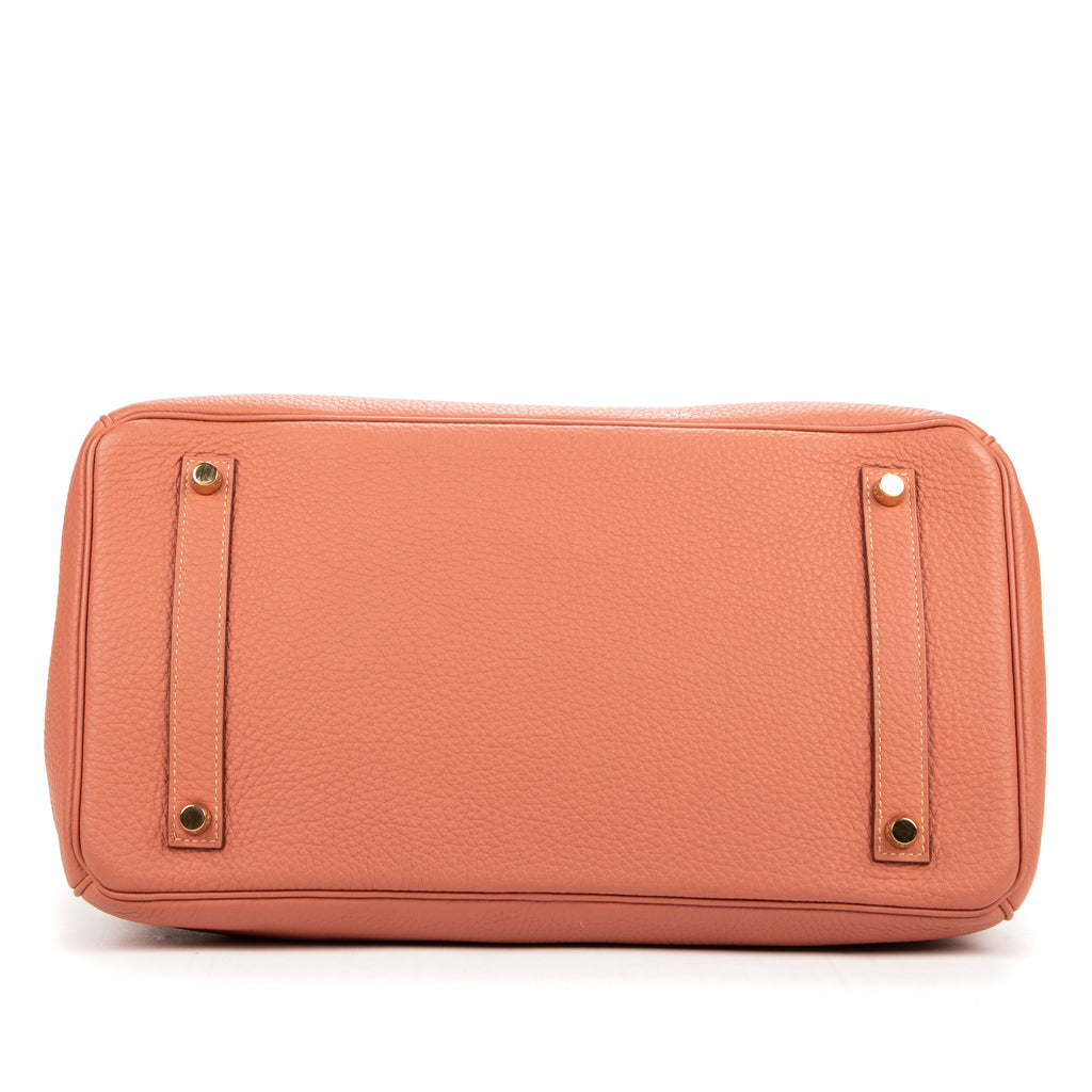 Handbag Birkin 35 Crevette Togo Leather