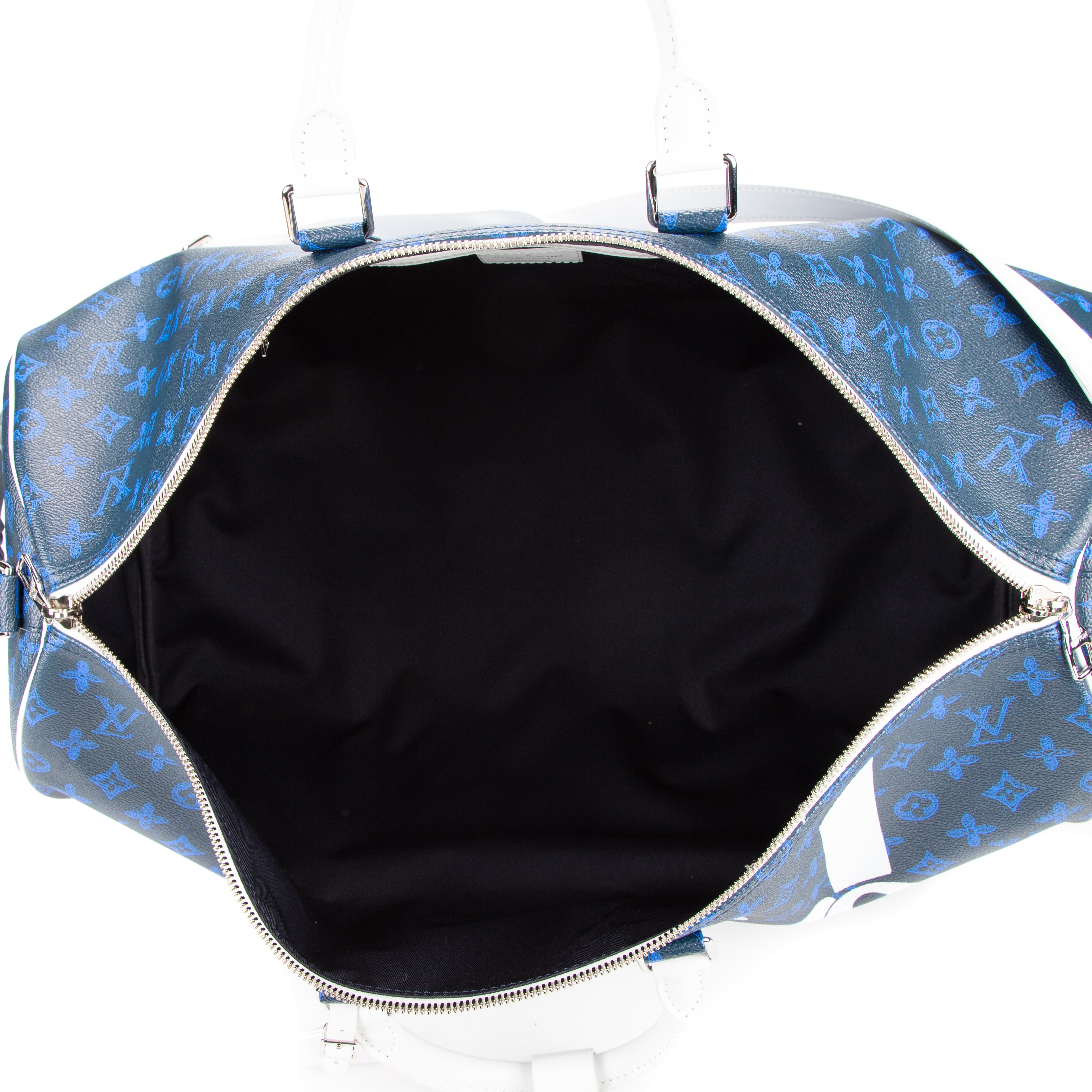 Travel Bag Capsule Collection Everyday Keepall Bandouliere 50 Blue Louis Vuitton! Monogram Canvas