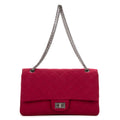 Shoulder Bag Large 227 Reissue Flap Framboise Jersey Quilted Canvas