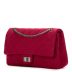 Shoulder Bag Large 227 Reissue Flap Framboise Jersey Quilted Canvas