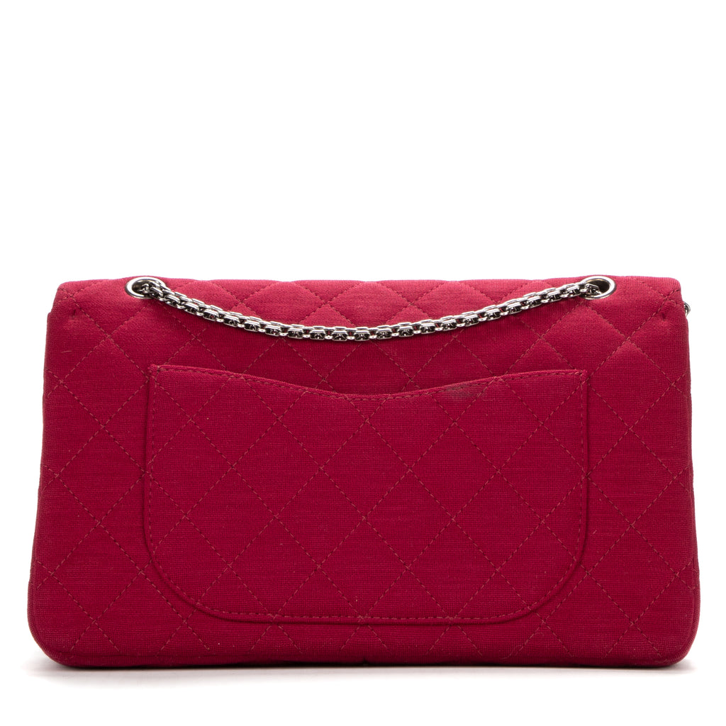 Shoulder Bag Large 227 Reissue Flap Framboise Jersey Quilted Canvas