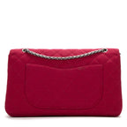 Shoulder Bag Large 227 Reissue Flap Framboise Jersey Quilted Canvas