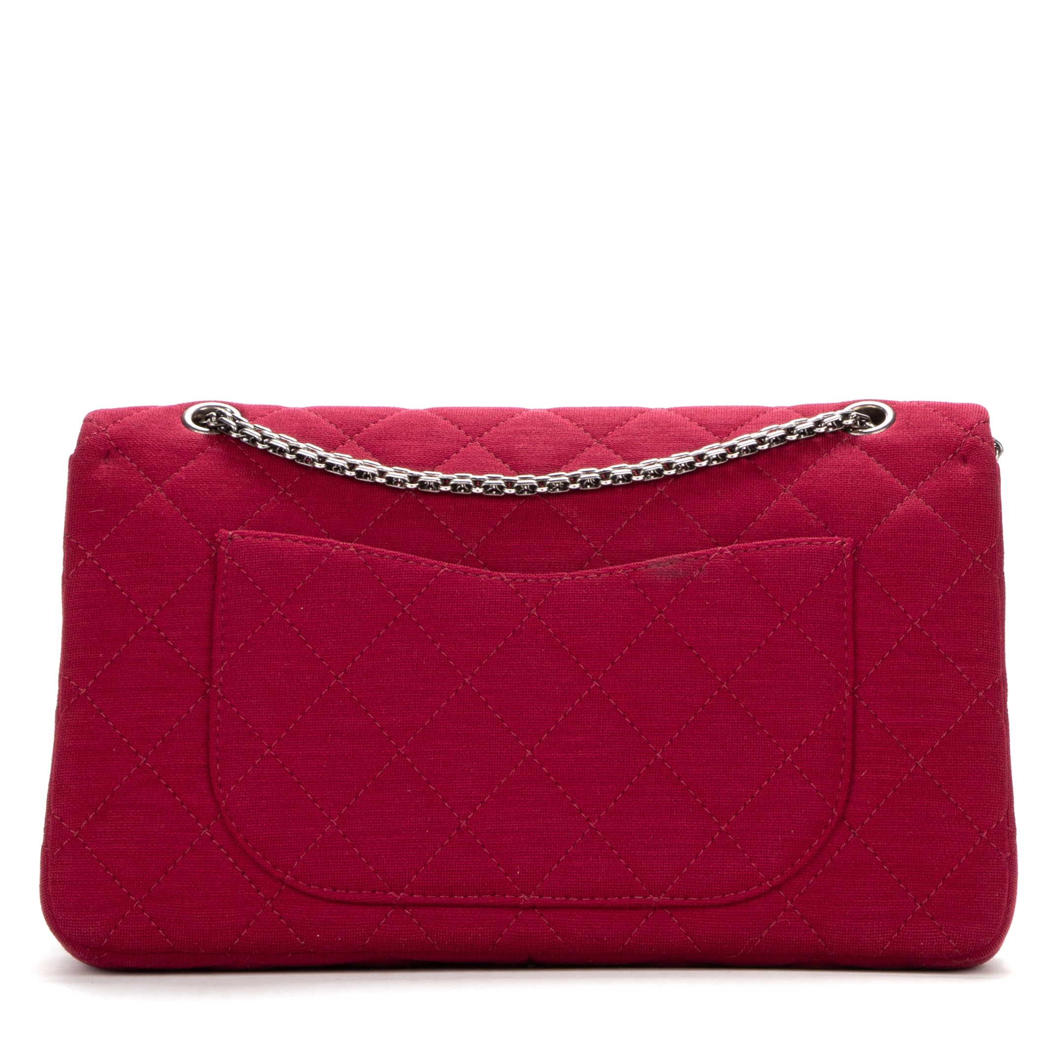 Shoulder Bag Large 227 Reissue Flap Framboise Jersey Quilted Canvas